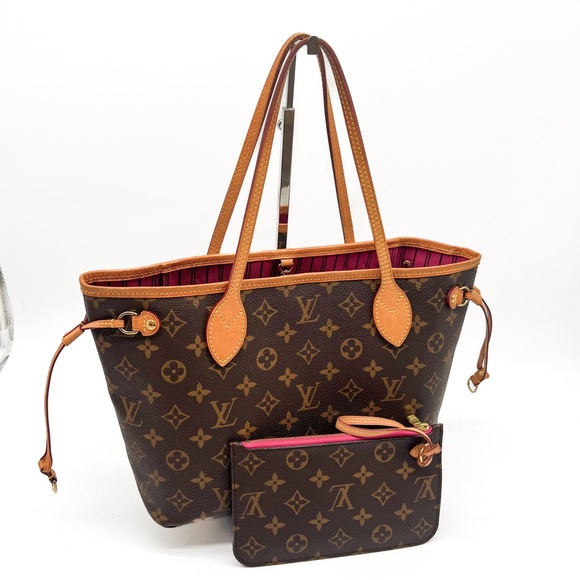 Louis Vuitton Neverfull PM Monogram Shoulder Bag with Pouch - Picture 3 of 17